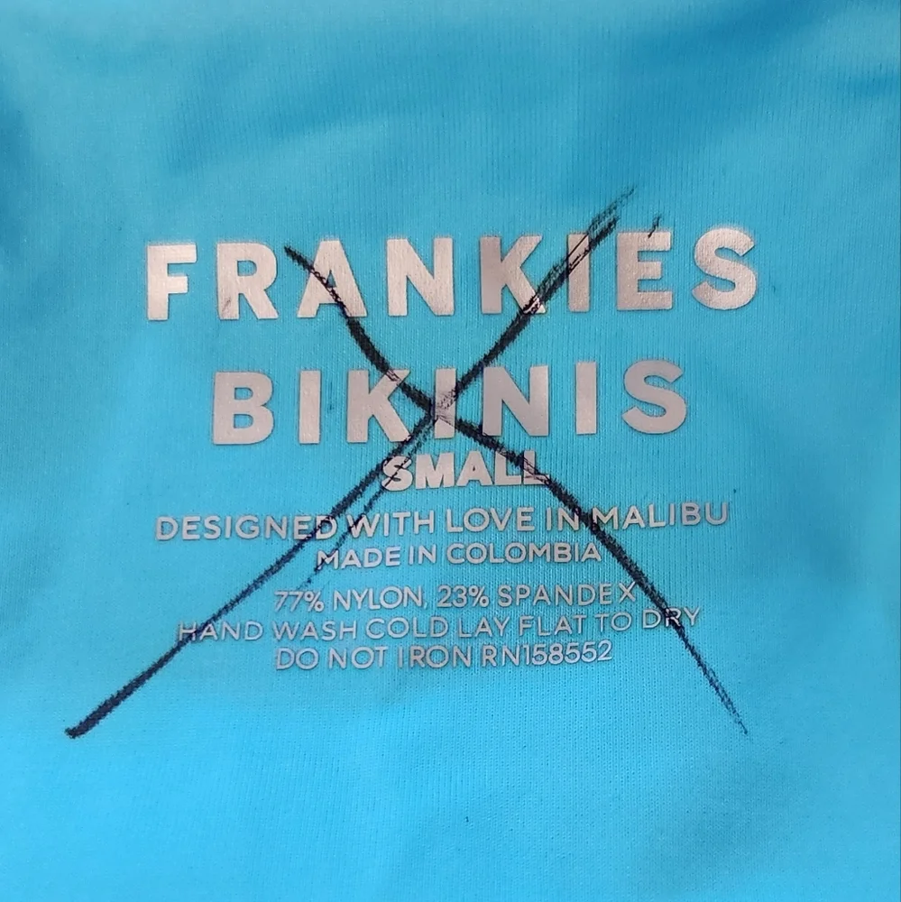 New!Frankie's‎ Bikinis Dorothy Plisse Halter One-piece Swimsuit